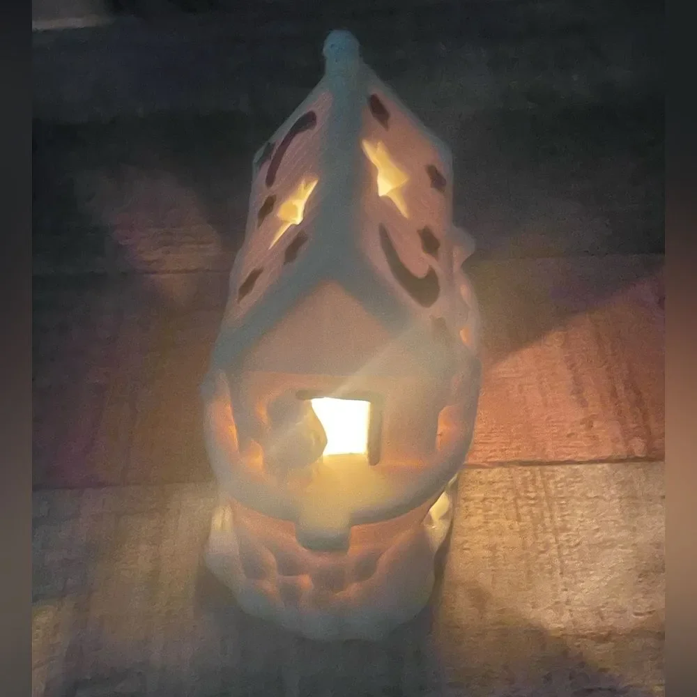 Vintage Cermic Noah’s Ark Tea Light Figurine Autom China Animals Bible